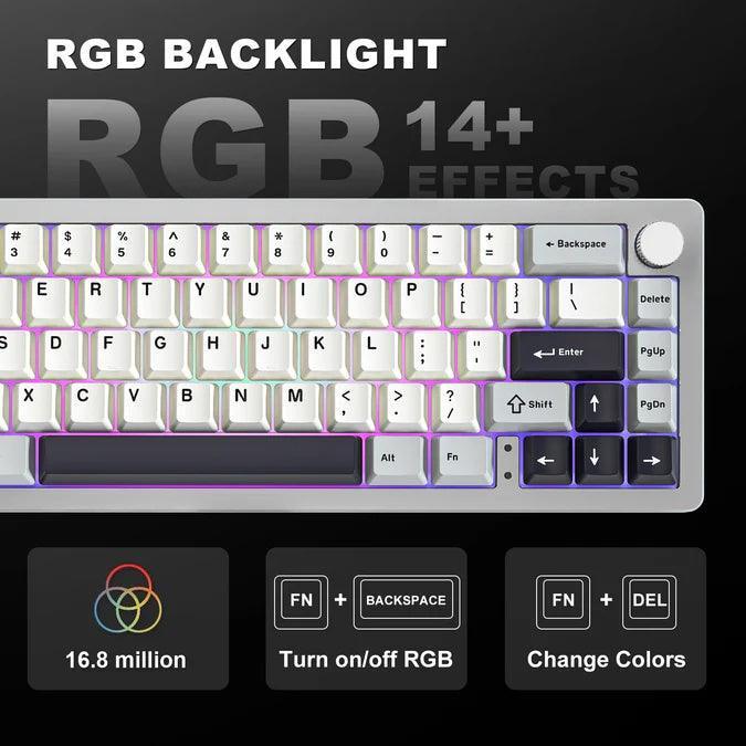 YUNZII AL66 Knob CNC Aluminum Wireless Mechanical Keyboard - CozyDev