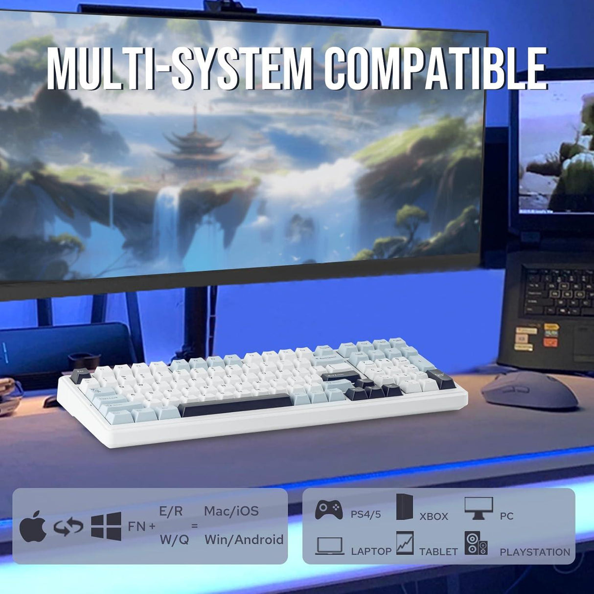 AULA F99 Tri-mode Hot Swappable RGB Mechanical Gaming Keyboard