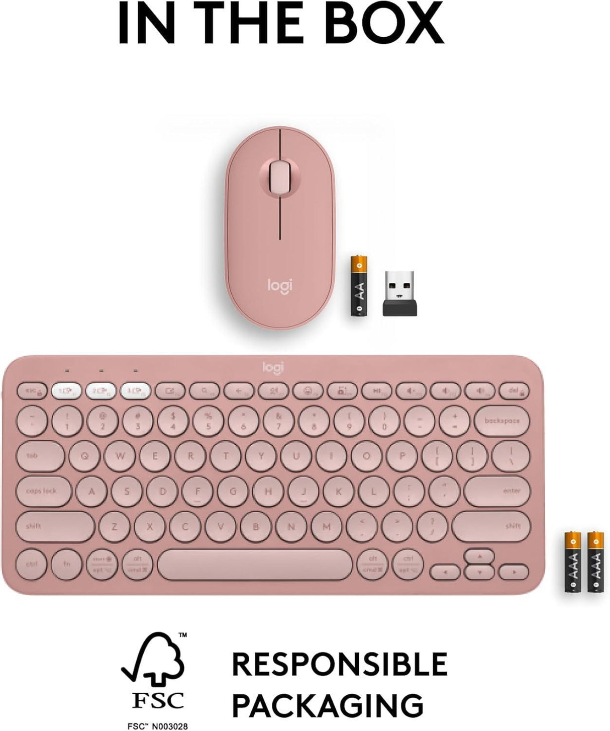 Logitech K380S Pebble 2 Combo Wireless Keyboard & Mouse - CozyDev