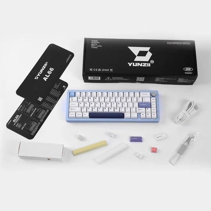 YUNZII AL66 Knob CNC Aluminum Wireless Mechanical Keyboard - CozyDev