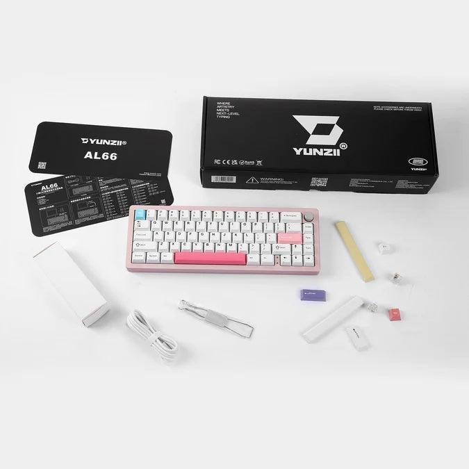 YUNZII AL66 Knob CNC Aluminum Wireless Mechanical Keyboard - CozyDev