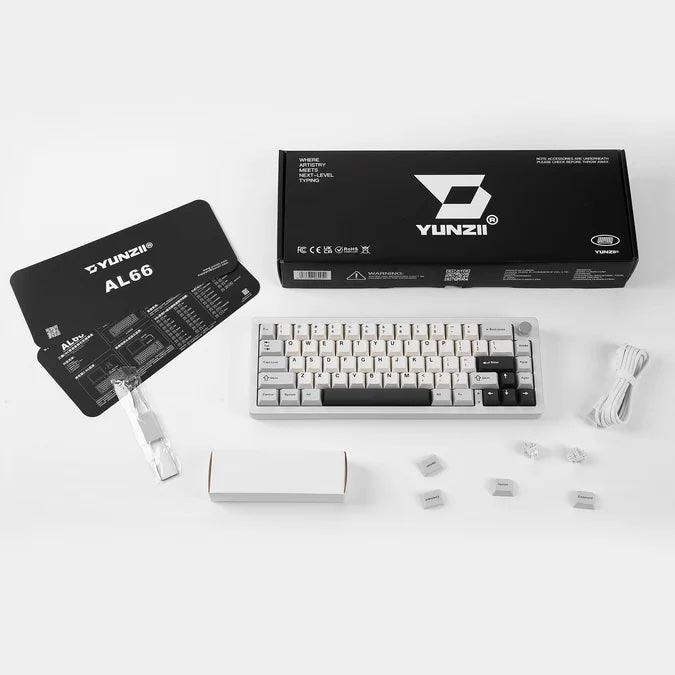 YUNZII AL66 Knob CNC Aluminum Wireless Mechanical Keyboard - CozyDev