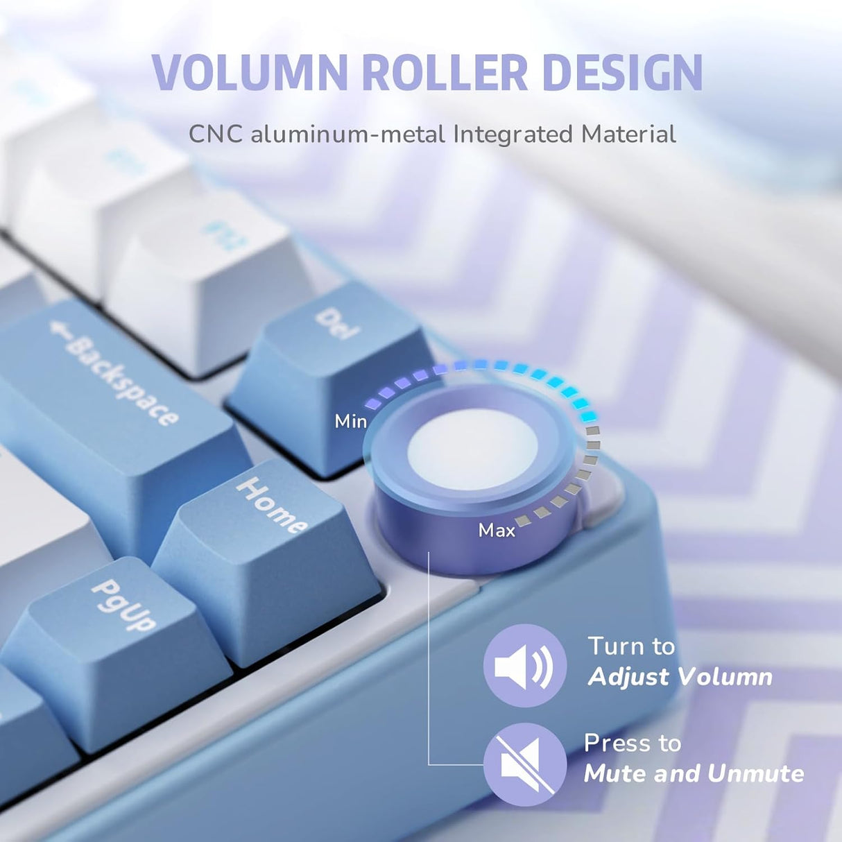 RK ROYAL KLUDGE R75 Tri-Mode Hot Swappable Mechanical Gaming Keyboard - Misty Rain Switch