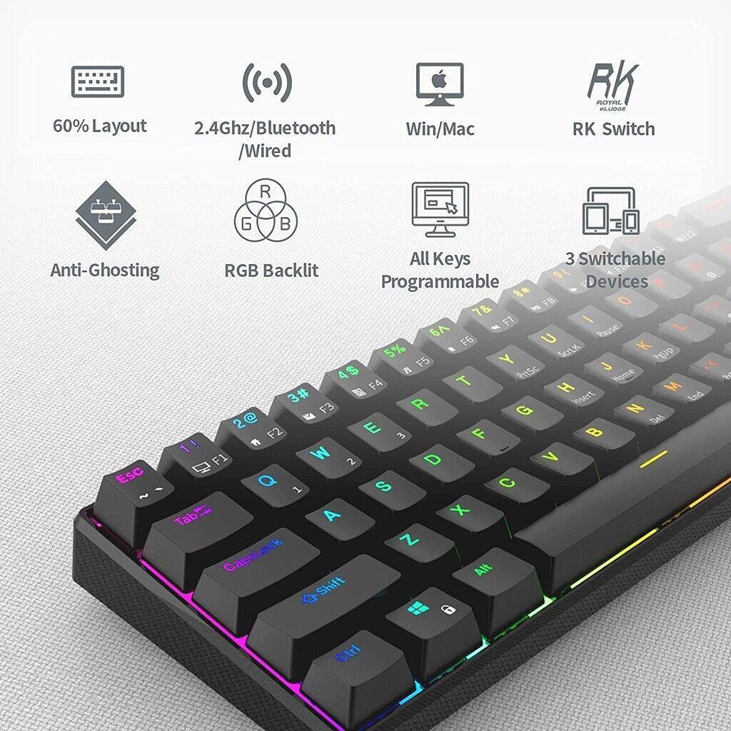 RK Royal Kludge RK61 60% Mechanical Keyboard - CozyDev