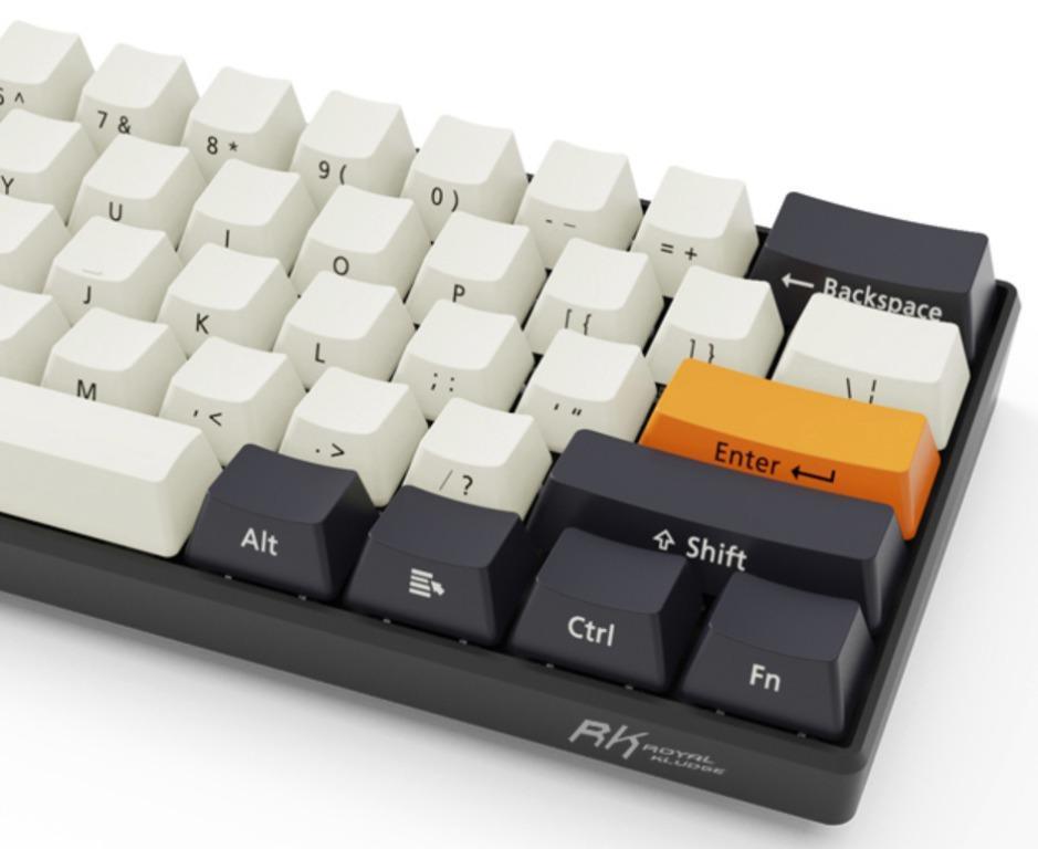 RK Royal Kludge RK61 60% Mechanical Keyboard Black Orange - CozyDev