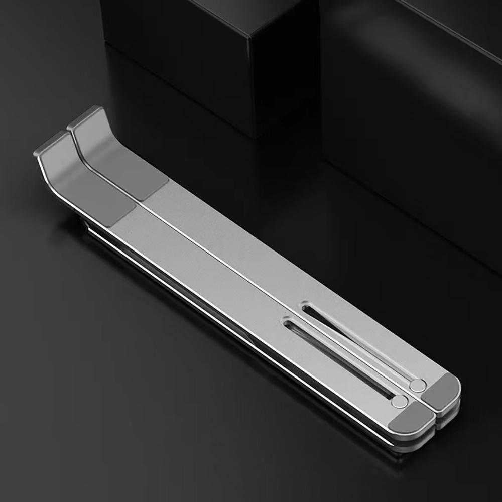 Portable and Foldable Laptop Stand Adjustable Aluminum Silver - CozyDev