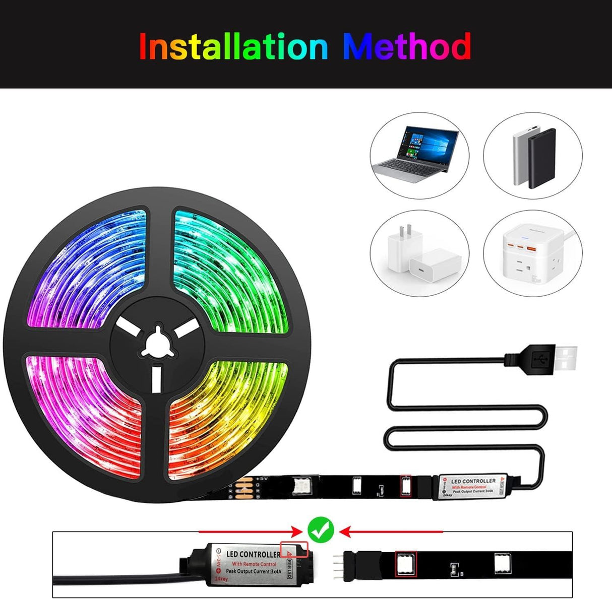 RGB LED Strips Mood Lights 5m - CozyDev