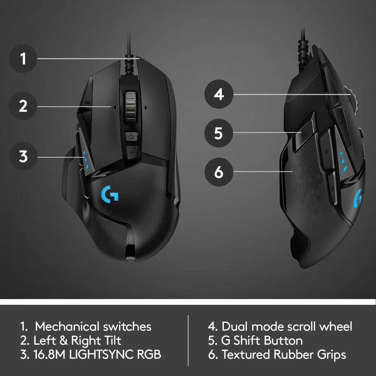 Logitech G502 HERO High Performance Wired RGB Gaming Mouse - CozyDev