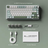 RK ROYAL KLUDGE R75 Tri-Mode Hot Swappable Mechanical Gaming Keyboard - Misty Rain Switch