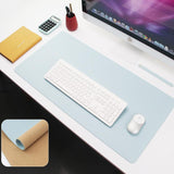 Premium Dual-Sided Large Leather & Wood Mouse Pad - CozyDev