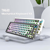 TM680 67 Keys PCB Case RGB Wired Hotswap Mechanical Switch Keyboard Kit with Knob White Color - CozyDev